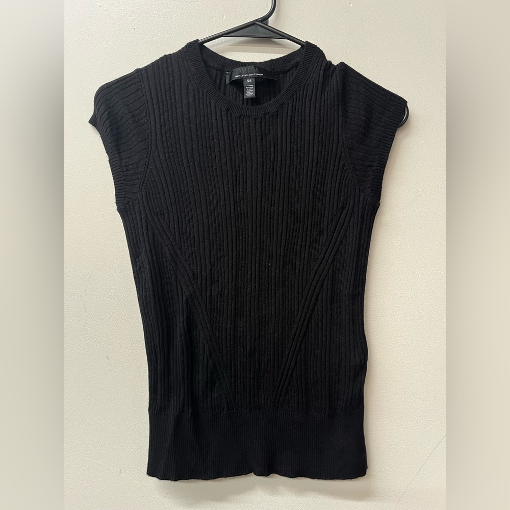 White House Black Market Cashmere Blend Short Sleeve Sleeveless Sweater XS